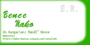 bence mako business card